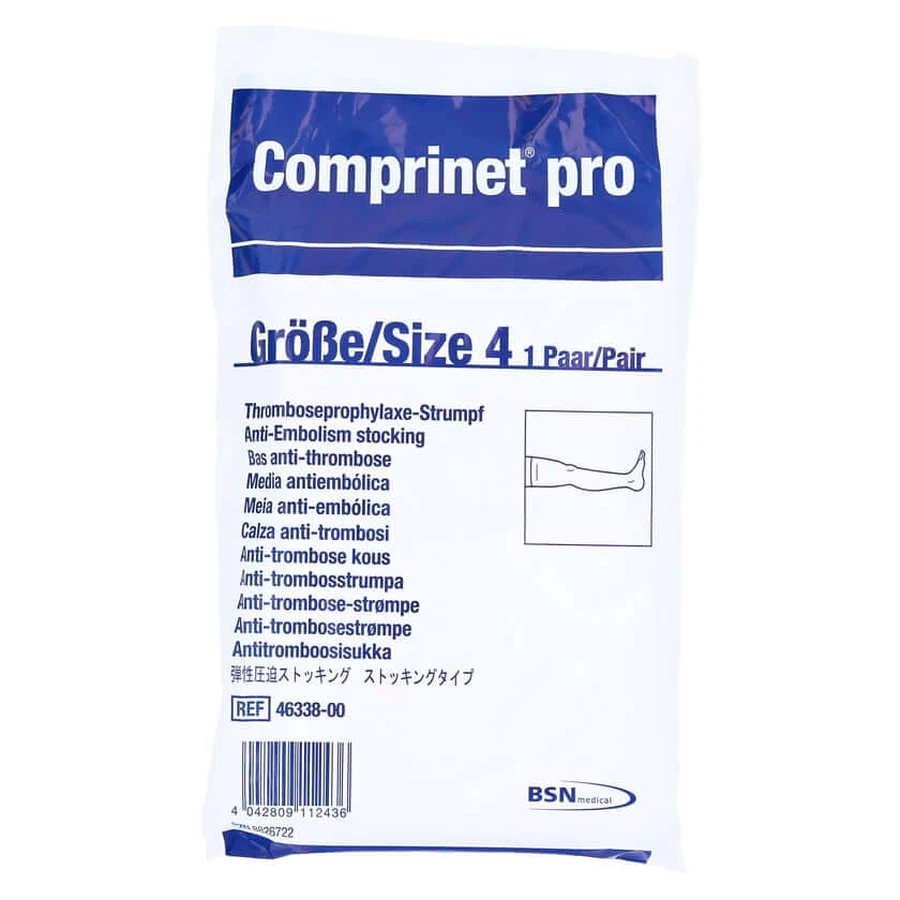 Comprinet pro tromboseprofylaxe kous, dijlengte, wit, maat 4 2 st.