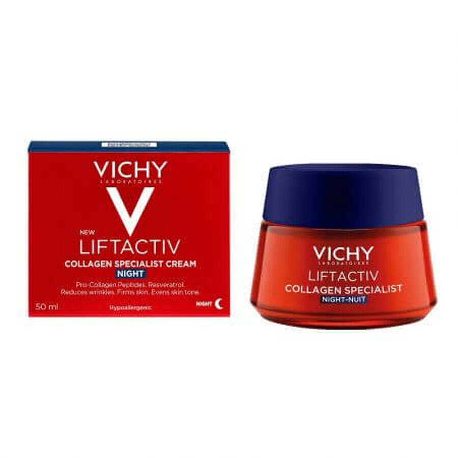 Vichy Liftactiv Collageen specialistische nachtcrème, 50 ml