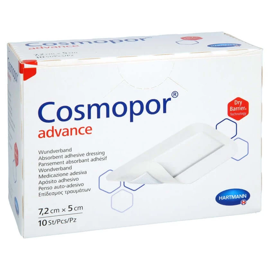 Cosmopor Advance Wundverband 5x7,2 Cm 10 St