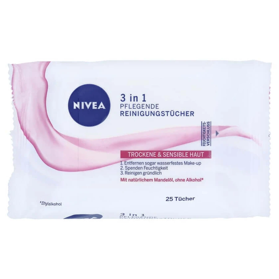 Nivea Visage Odżywcze chusteczki oczyszczające 25 szt.: ceny i cechy