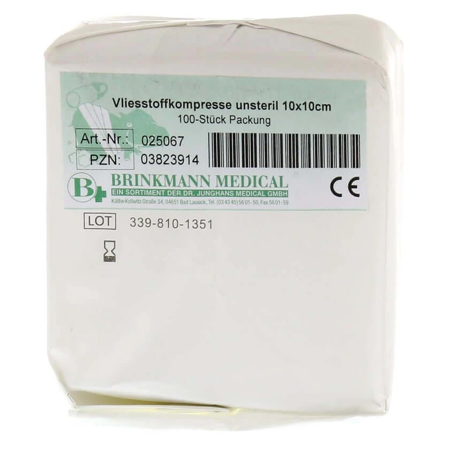 Kompresy włókninowe niesterylne 10x10 cm 100 szt.: ceny i cechy