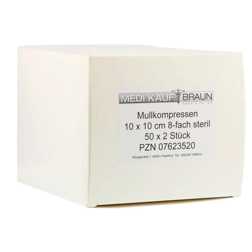Gaaskompressen 10x10 cm steriel 50X2 st.