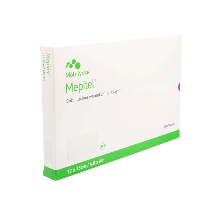 Mepitel siliconen gaasverband 12x15 cm ste 5 st