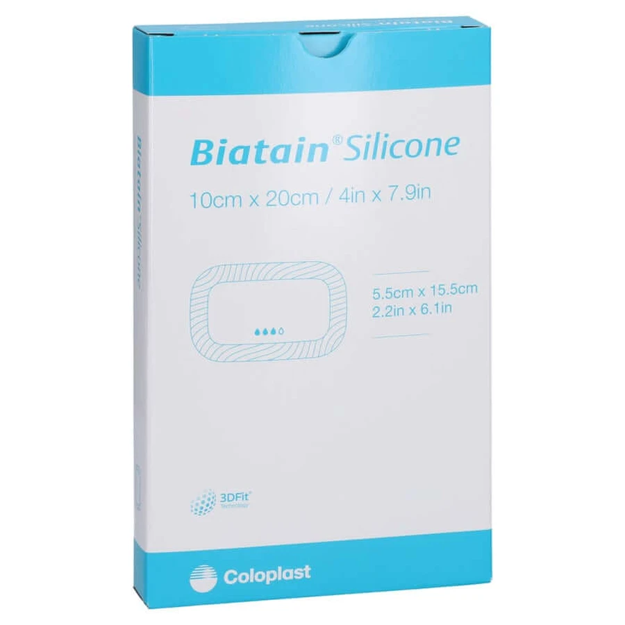 Biatain Pansement en mousse de silicone 10x20 cm 5 pcs.