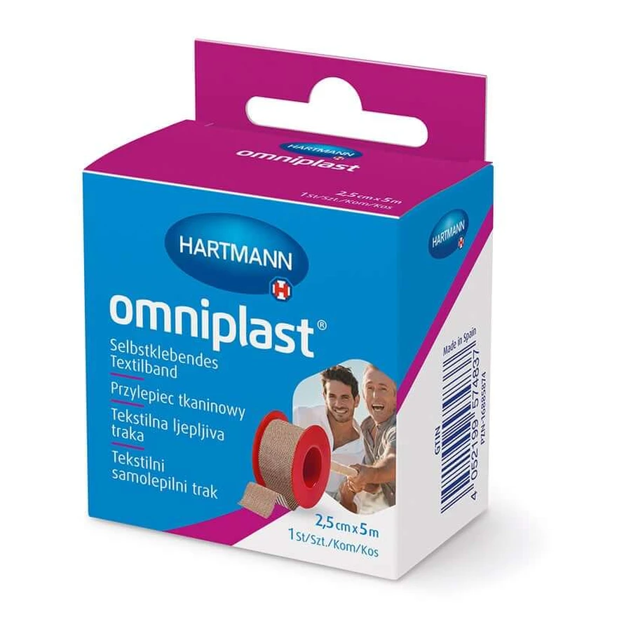 Esparadrapo de fijación Omniplast hilo textil 2,5 c 1 ud.