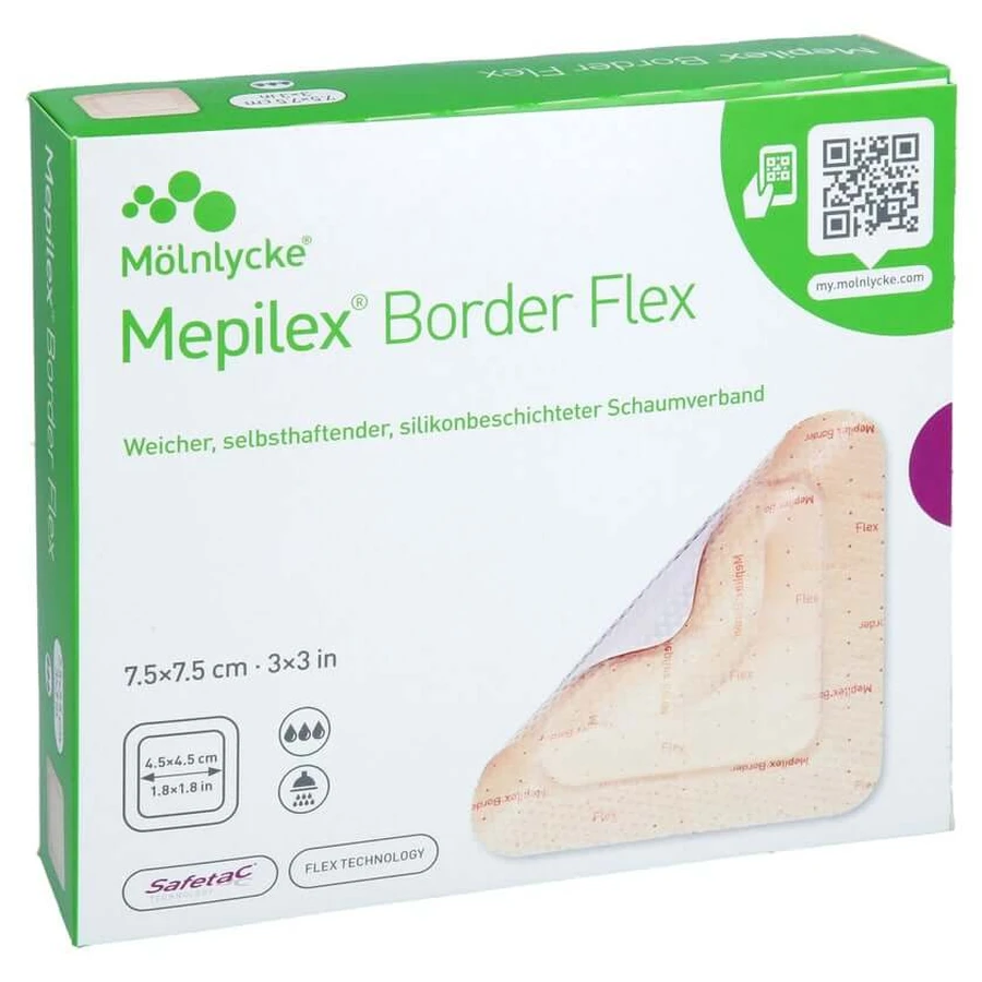 Mepilex Border Flex zelfklevend schuimverband 7,5x 10 st.