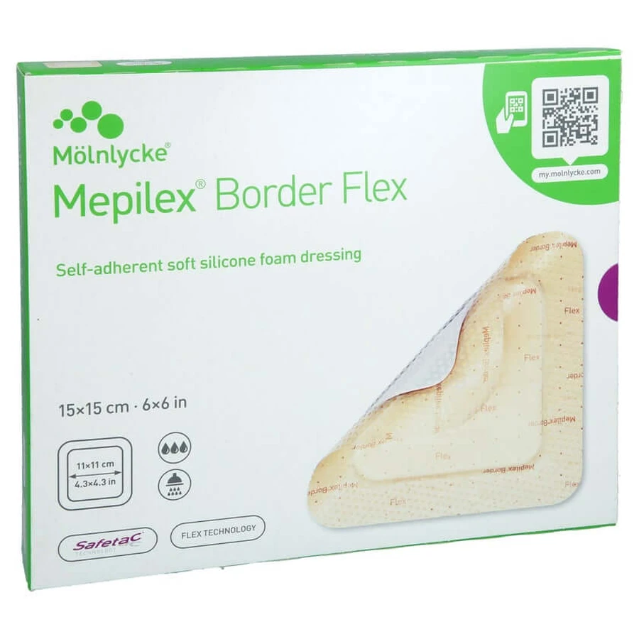 Mepilex Border Flex Schaumverb.haft.15x15 Cm 10 St