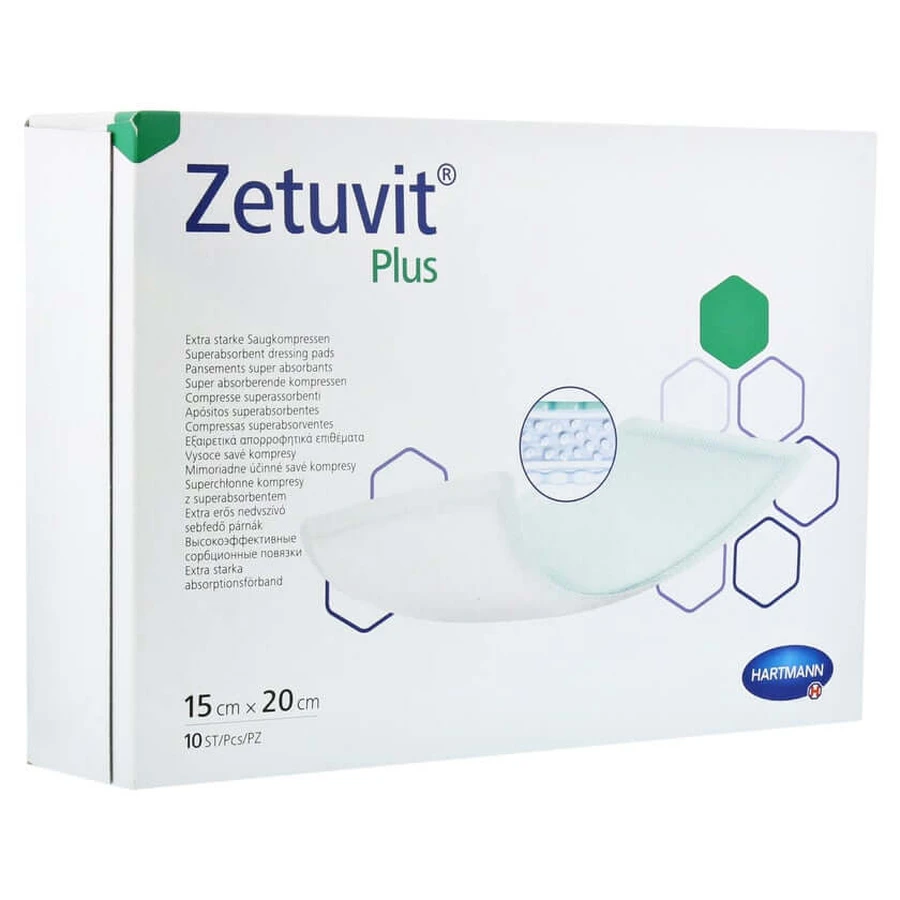 Zetuvit Plus sterylny 15 x 20 cm 10 szt.: ceny i cechy