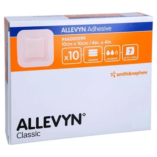 Allevyn Adhesive 10x10 cm zelfklevend wondverband 10 stuks.
