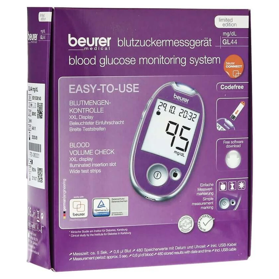 Beurer Glycomètre GL 44 mg/dl Violet 1 pc