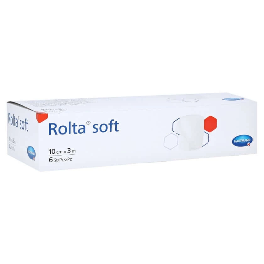 Rolta zacht synthetisch katoenen verband 10 cmx3 m 6 st.