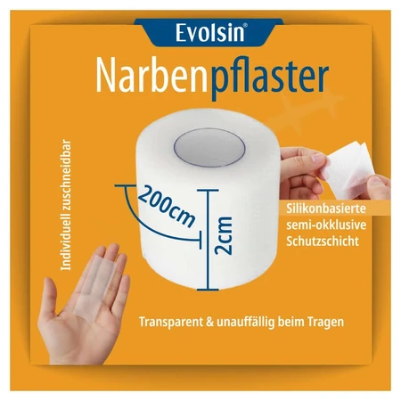 Evolsin littekenpleister 2 cmx200 cm 1 st