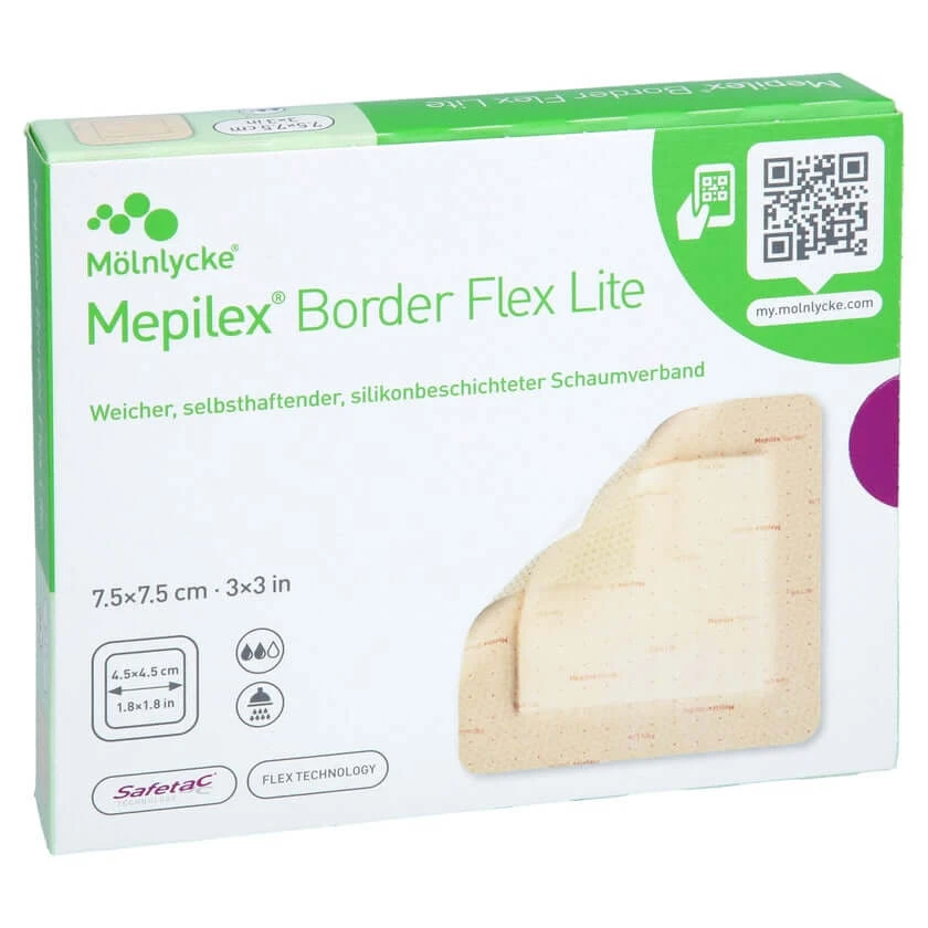 Mepilex Border Flex Lite Foam Bandage 7,5x7,5 cm 5 st.