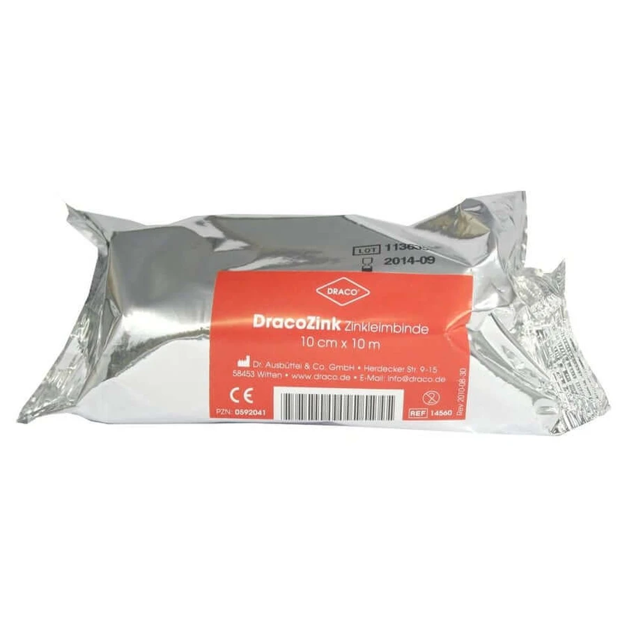 Bandaj adeziv din zinc Dracozink 10 cmx10 m 1 buc