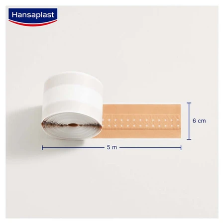 Hansaplast Classic pleister, 5m x 6cm - Wondpleister 1 st