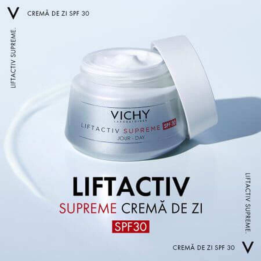 Vichy Liftactiv Supreme - Crema Giorno HA SPF30 per Correzione Rughe e Tono,50ml