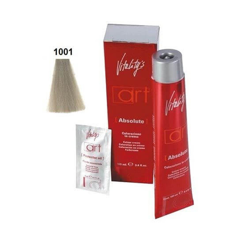 Vopsea permanenta de par Vitality's Art Absolute cu amoniac 1001 100ml