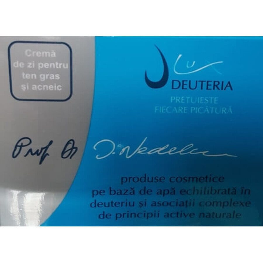 Dagcrème voor de vette en acne huid, 50 ml, Deuteria Cosmetics