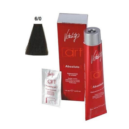 Tintura per capelli permanente Vitality's Art Absolute con ammoniaca 6 100ml