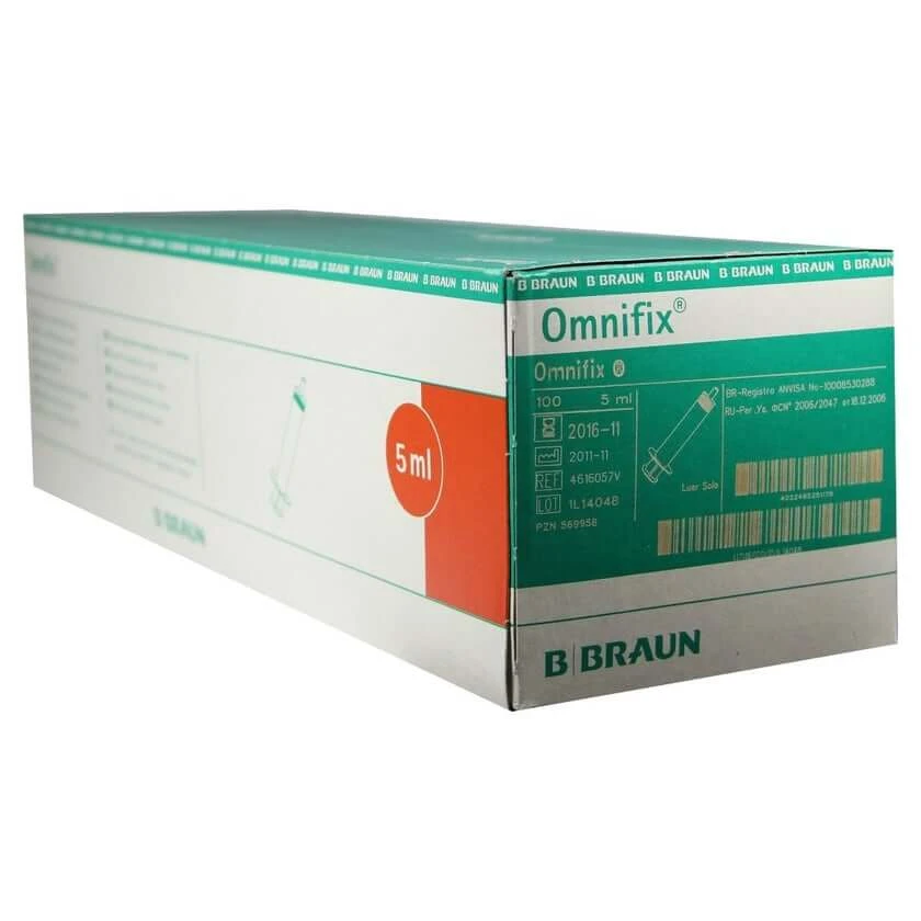 Omnifix Solospuiten 5 ml Luer latexvrij 100X5 ml