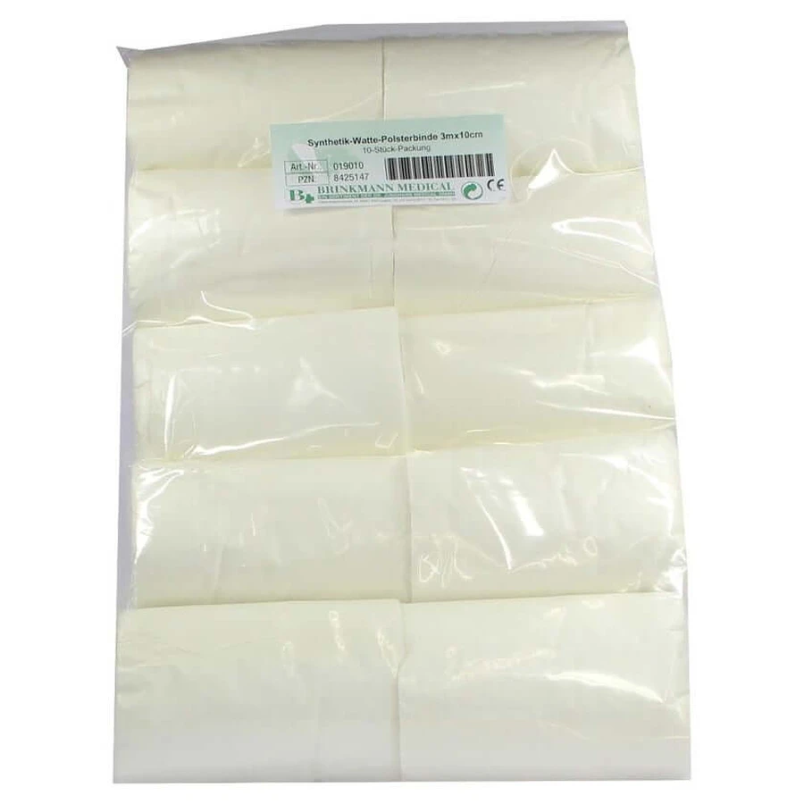 Synthetic cotton padding bandages 10 cmx3 m 10 pcs.