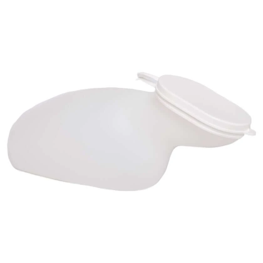 Urine fles voor vrouwen plastic met deksel 1 stuk