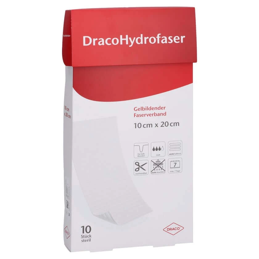 Dracohydrofiber 10x20 Cm Gelvormend vezelverband 10 st.