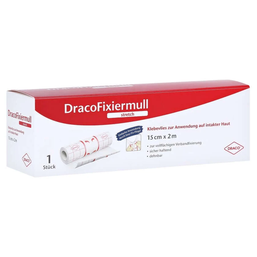 Draco fixatiegaas stretch 15 cmx2 m 1 st