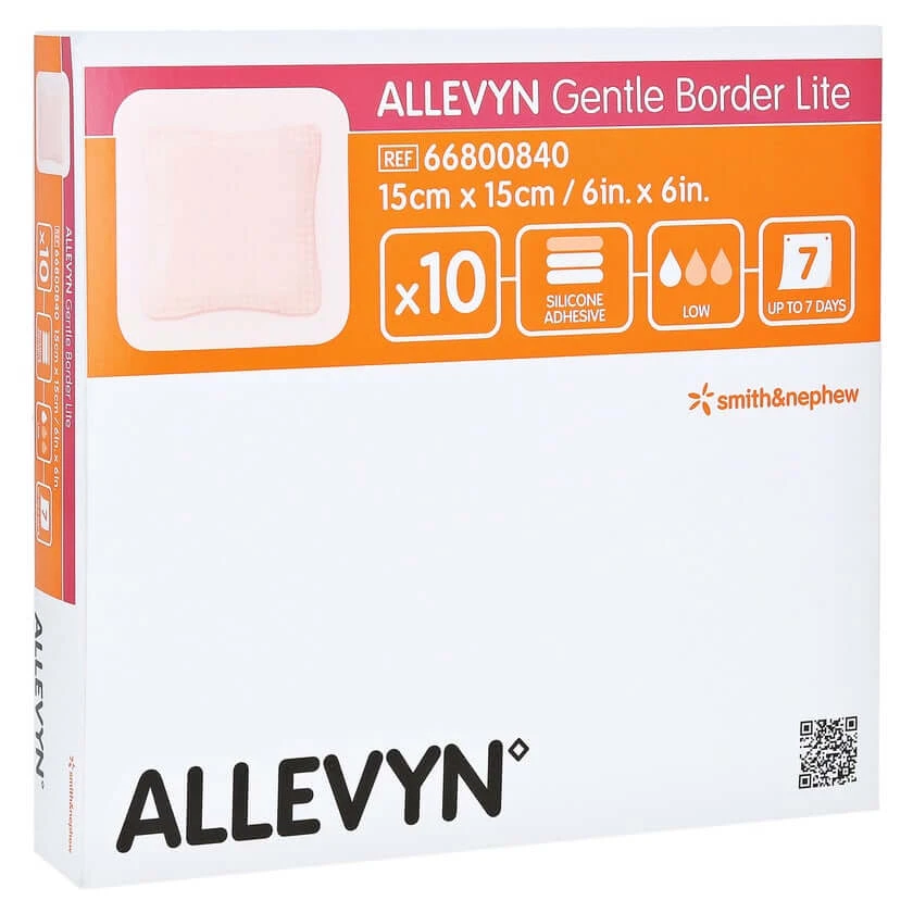 Allevyn Gentle Border Lite 15x15 cm Scha 10 st.