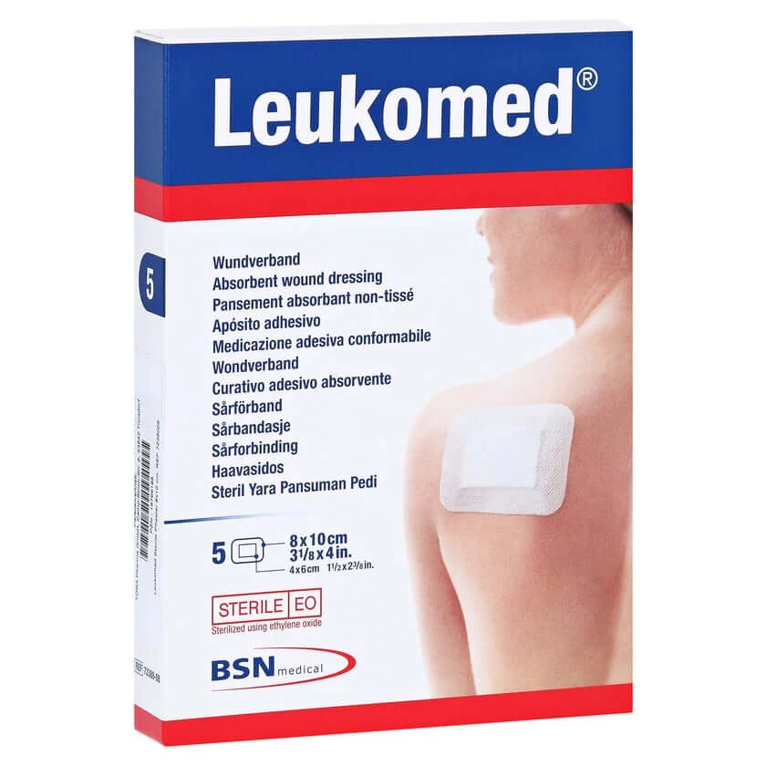 Leukomed steriele pleister 8x10 cm 5 stuks