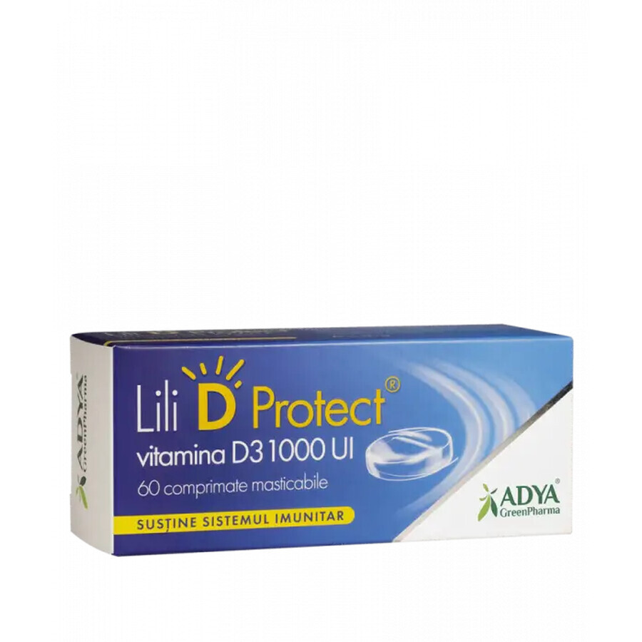 Lili D ProtectVitamine D3 1000 IU x 60cpr Adya Green