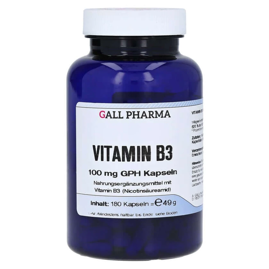 Vitamine B3 100 mg GPH Capsules 180 Capsules