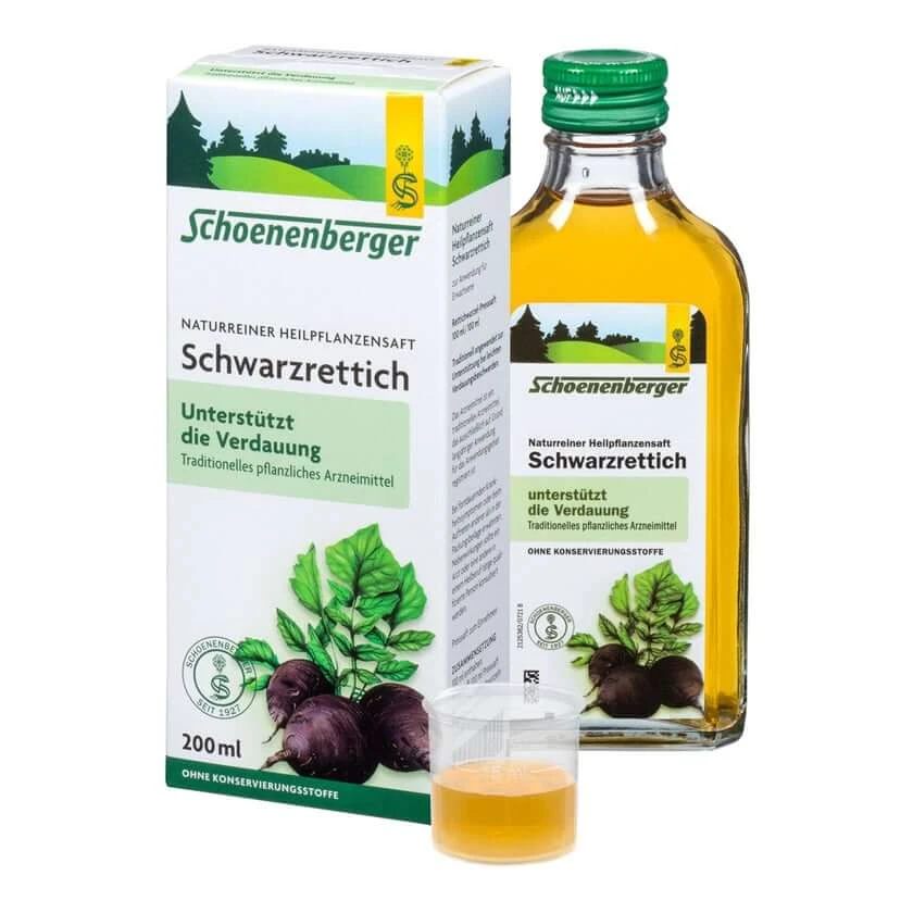 Schoenenberger Naturreiner Heilpflanzensaft Zwarte Radijs 200 ml