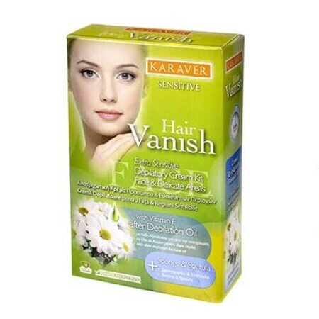 Hair removal cream for face and sensitive areas, 50 ml, Karaver