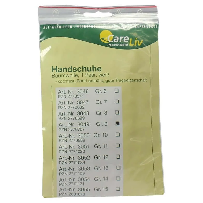 Katoenen handschoenen maat 9 2 stuks