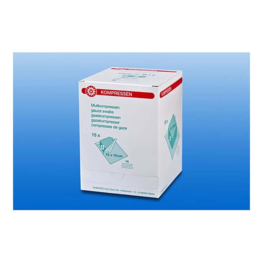 Gaaskompressen 10x10 cm steriel 16-voudig 15X5 st.