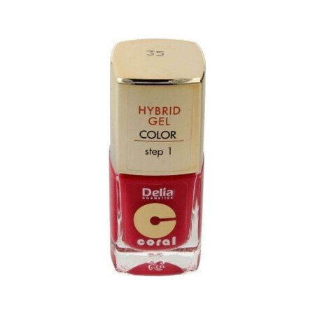 DELIA Hybrid Coral Nagellack Nr. 035 helles Burgunderrot x 11ml