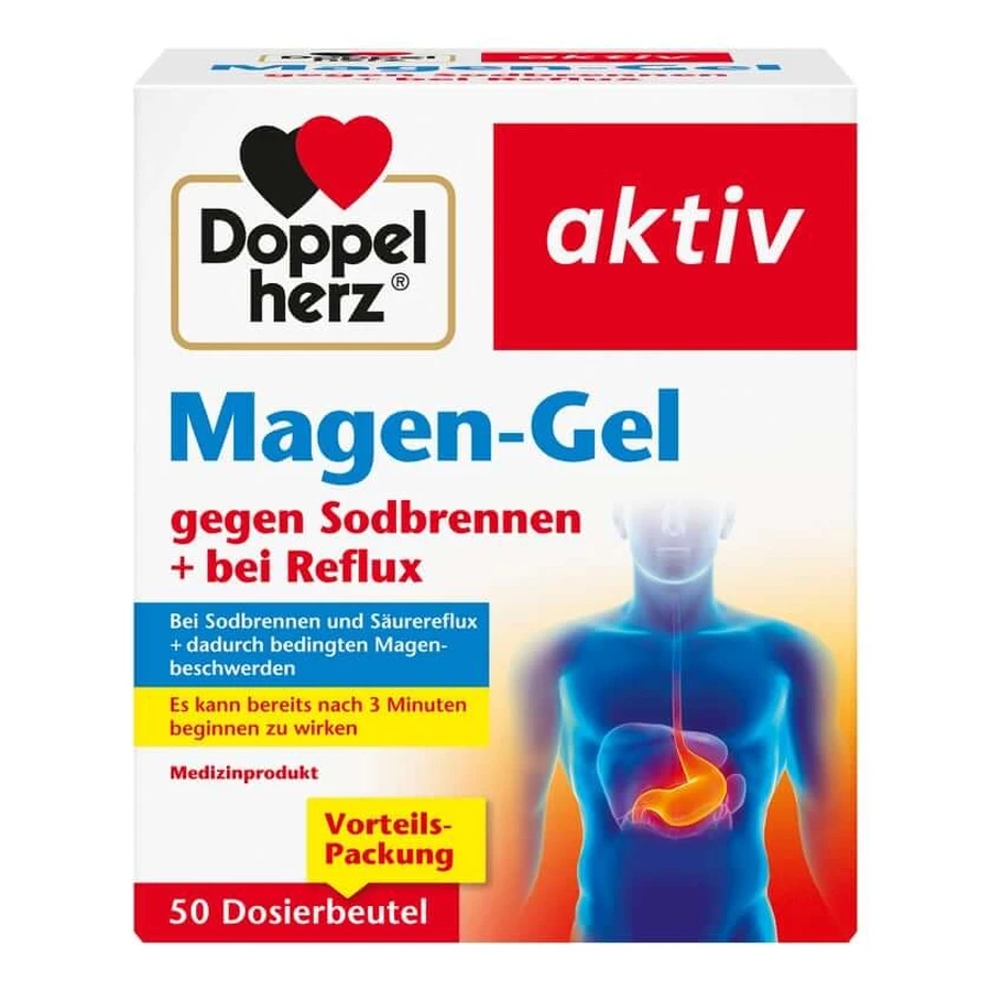 Double heart stomach gel against heartburn + reflux 50X10 ml