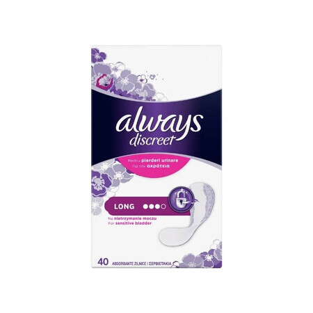 Always Discreet Liners Large, 40 buc