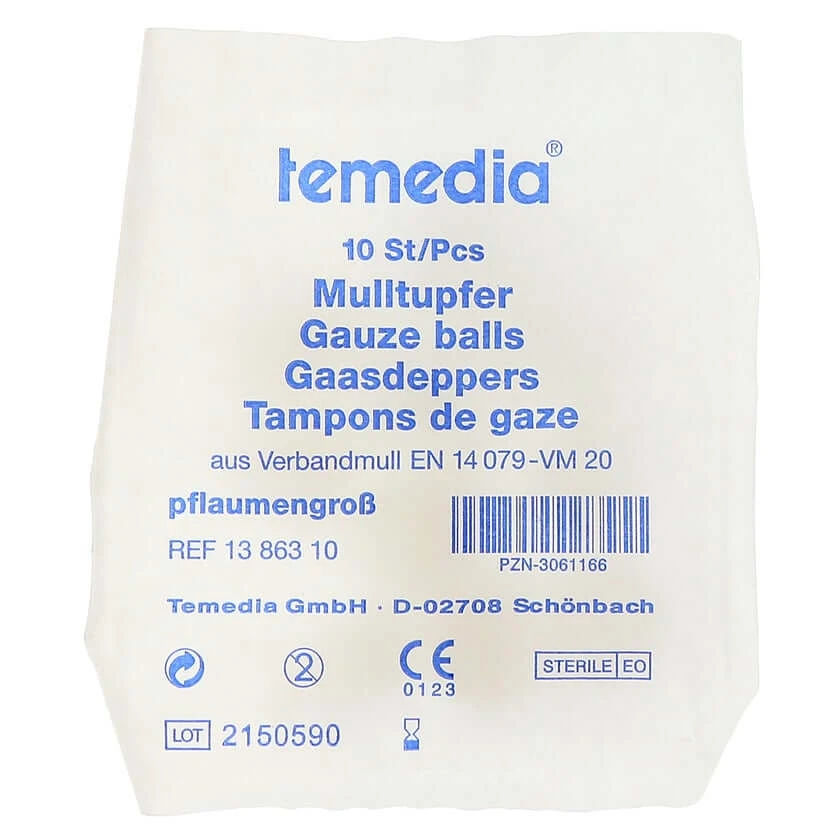 Gaasdoekje pruimgrootte steriel 10 st.