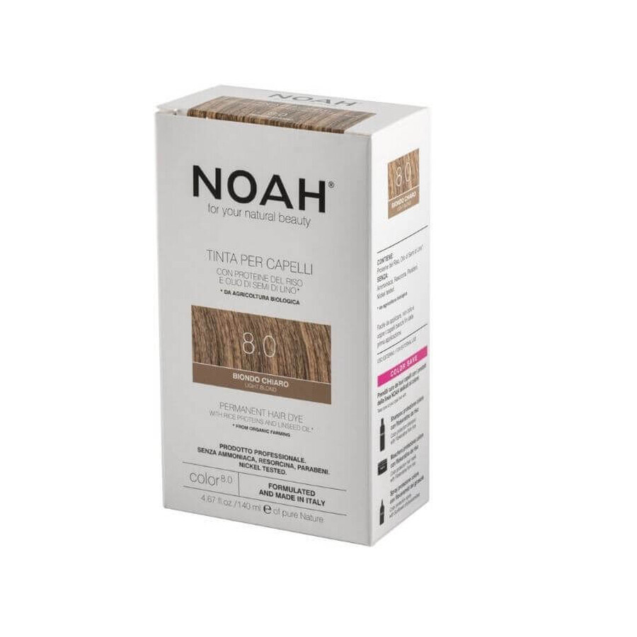 Natural Hair Colour, Light Blonde (8.0) x 140ml, Noah