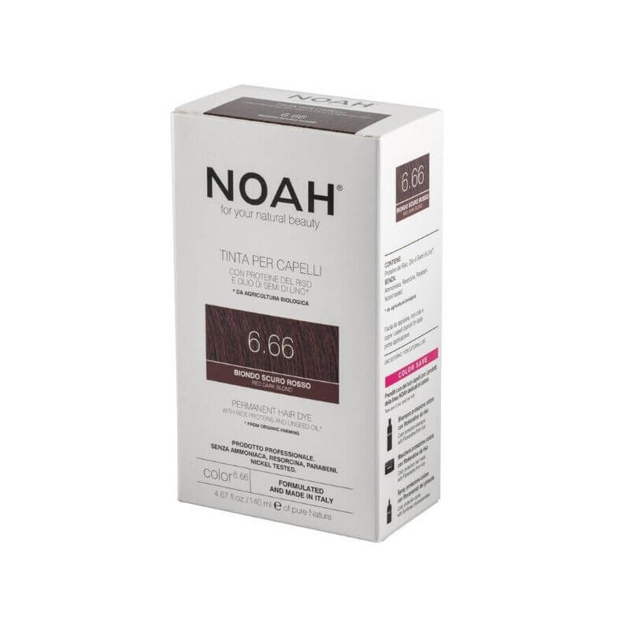 Natuurlijke Haarkleur, Donker Roodachtig Blond (6.66) x 140ml, Noah