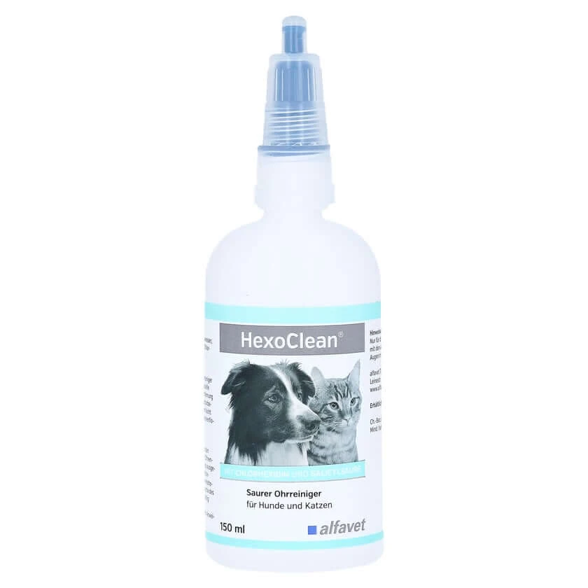 Hexoclean Zure oorreiniger voor honden en 150 ml