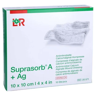 Suprasorb A+Ag Antimik.cal.alginat Kompr 10 St
