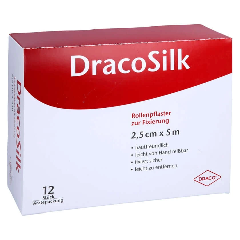 Dracosilk rolpleister 2,5 cmx5 m o.sc 12 st.