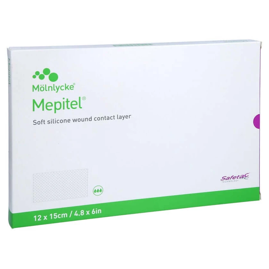 Mepitel siliconen gaasverband 12x15 cm ste 5 st