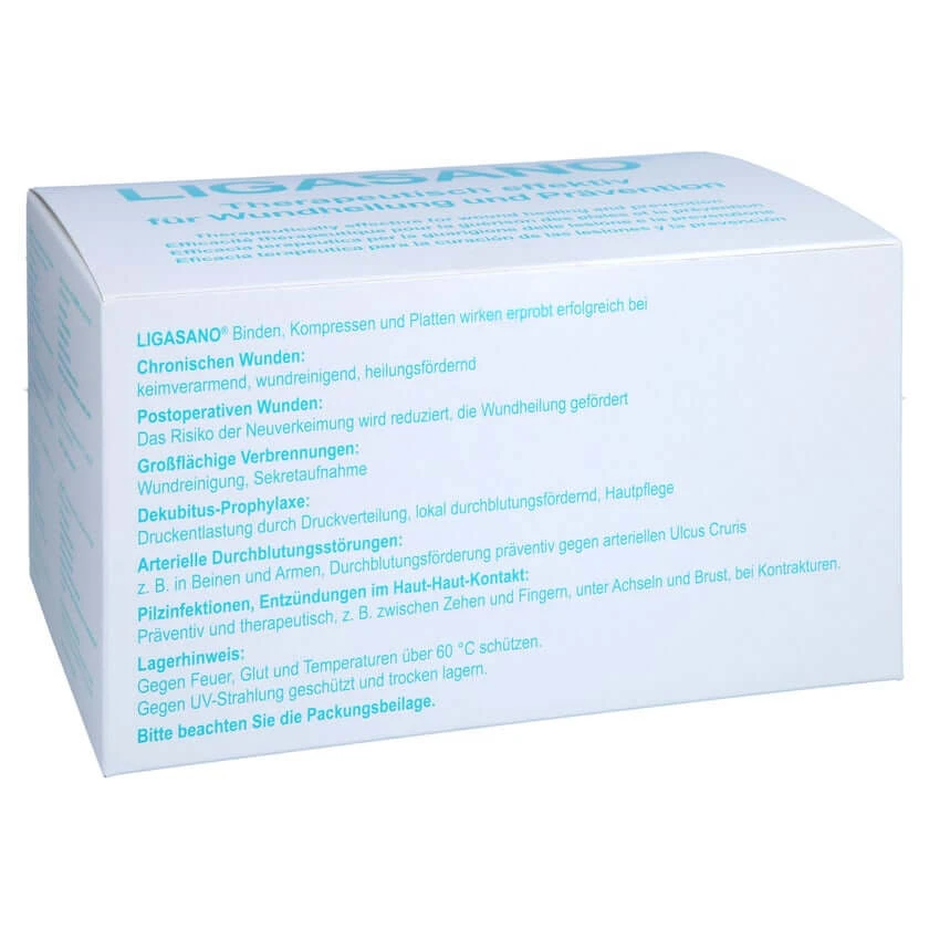 Ligasano wit verband 1x10x10 cm steriel 10 st.