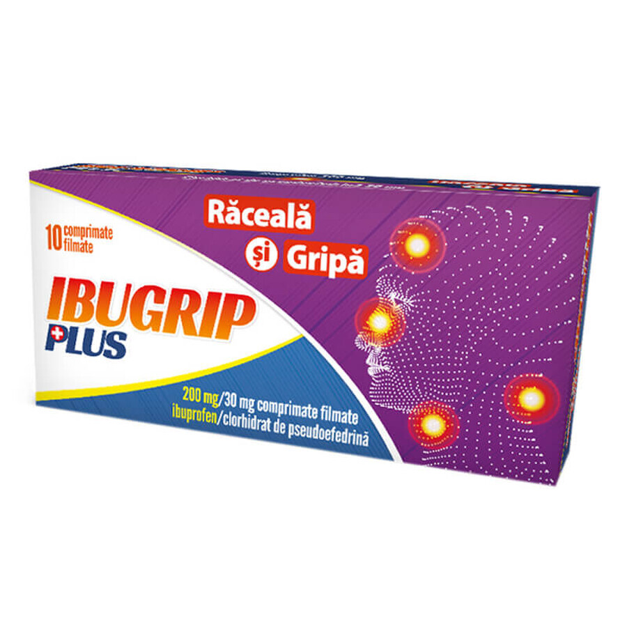 Ibugrip Plus 200 mg / 30 mg x 10 compr. film.