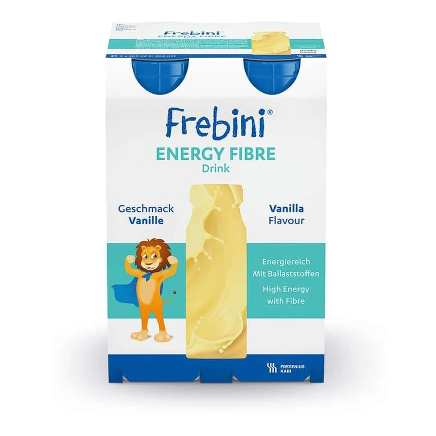 Frebini Energie Vezel Drinkvoeding Vanille 4X200 ml
