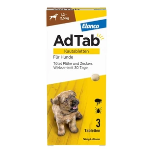 AdTab hond 1,3 - 2,5 kg kauwtabletten 3 st.